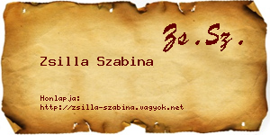 Zsilla Szabina névjegykártya